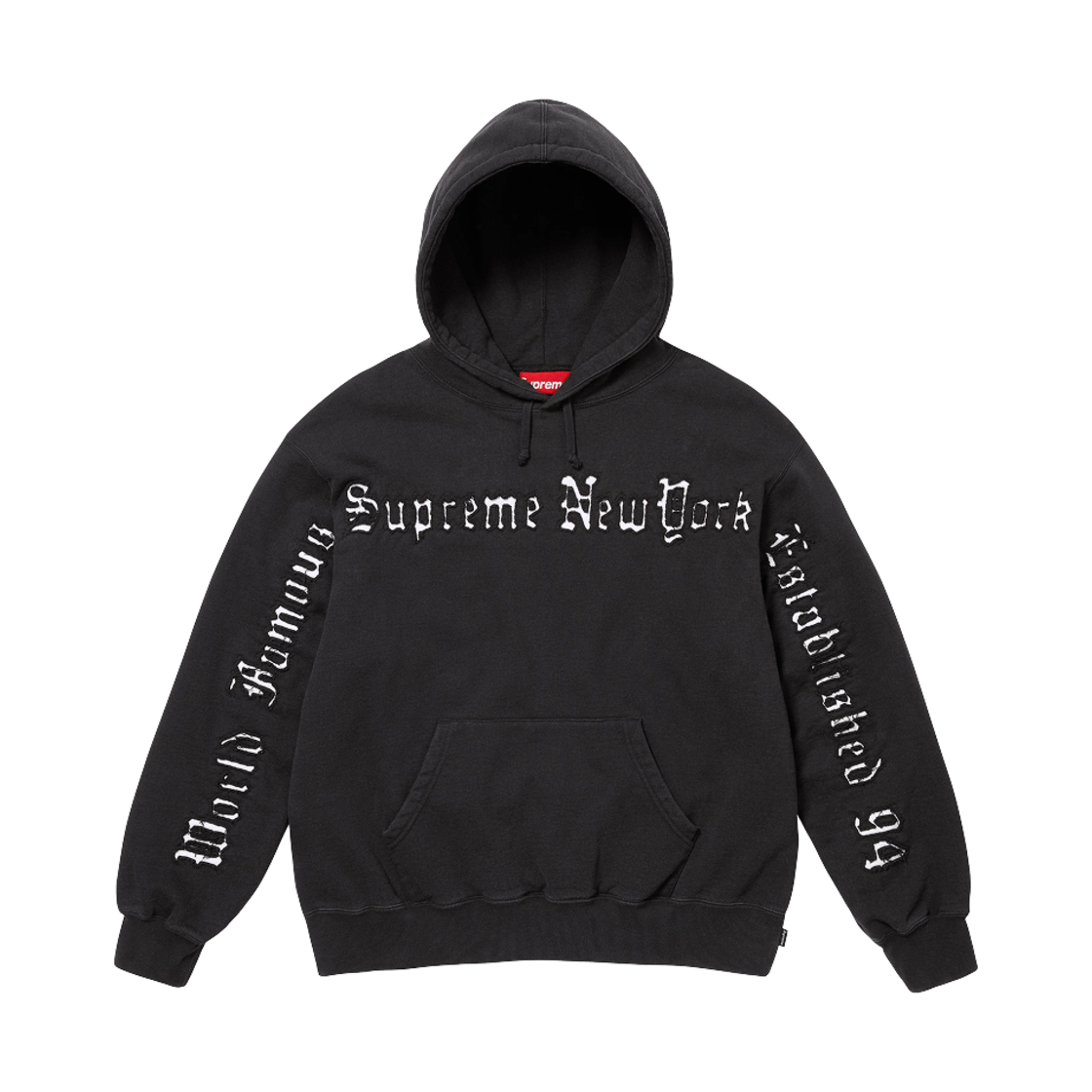 슈프림 콘트라스트 컷아웃 후드 스웨트셔츠 블랙 - 25SS(Supreme Contrast Cutout Hooded Sweatshirt Black - 25SS) - 1
