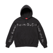 Supreme Contrast Cutout Hooded Sweatshirt Black - 25SS