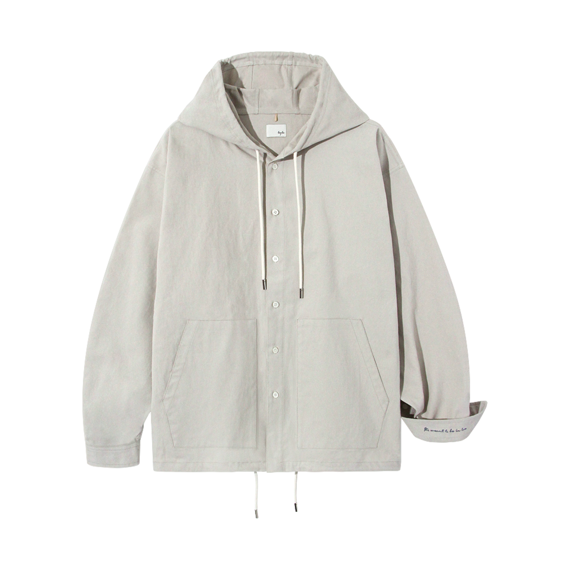 S144GR Diamond Layla Taylor Hooded Twill Cotton Shirt S144 Gray