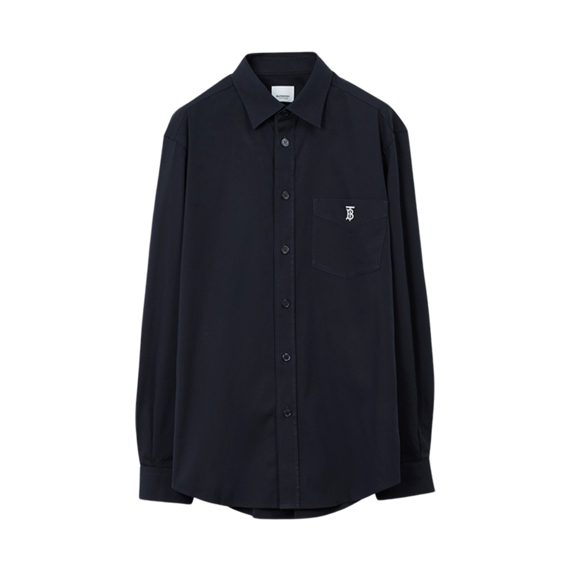 8043062 Burberry Monogram Motif Technical Cotton Shirt Navy
