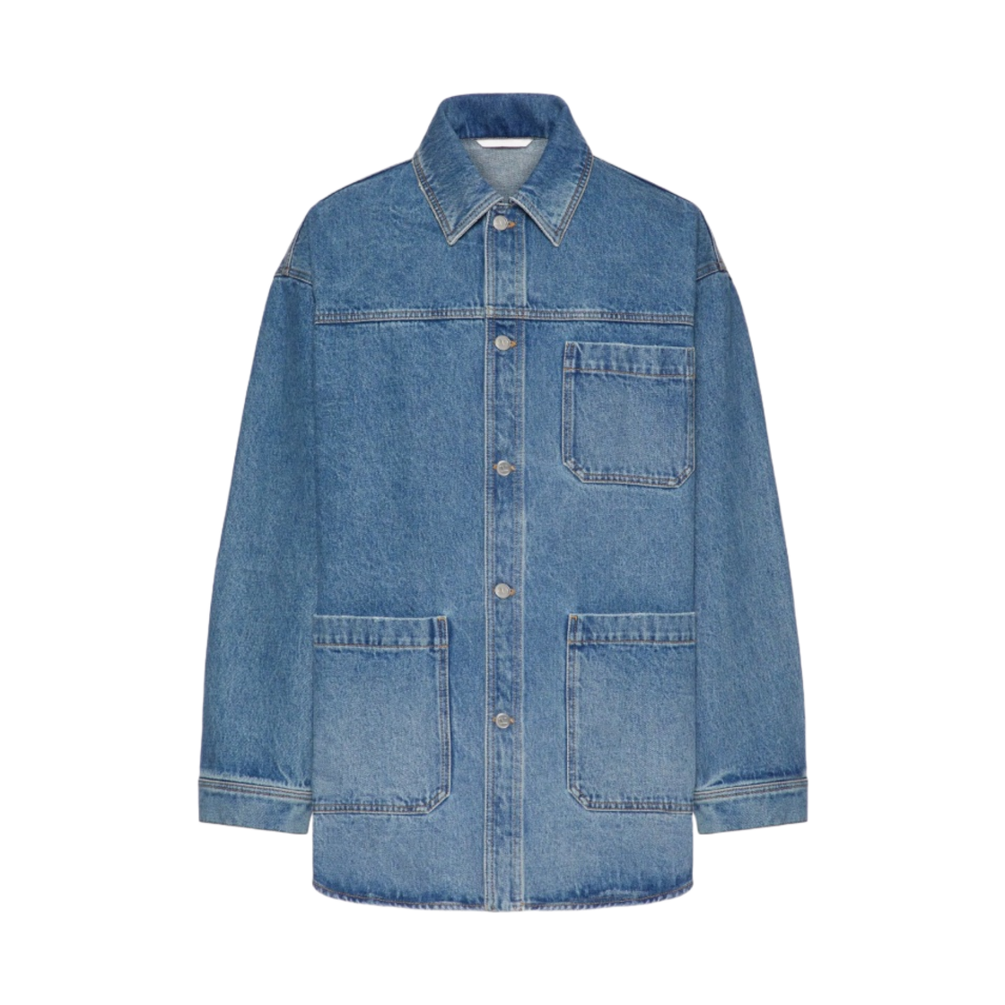 발렌티노 라지 브이로고 시그니쳐 데님 셔츠 블루(Valentino Large Vlogo Signature Denim Shirt Blue) - 1
