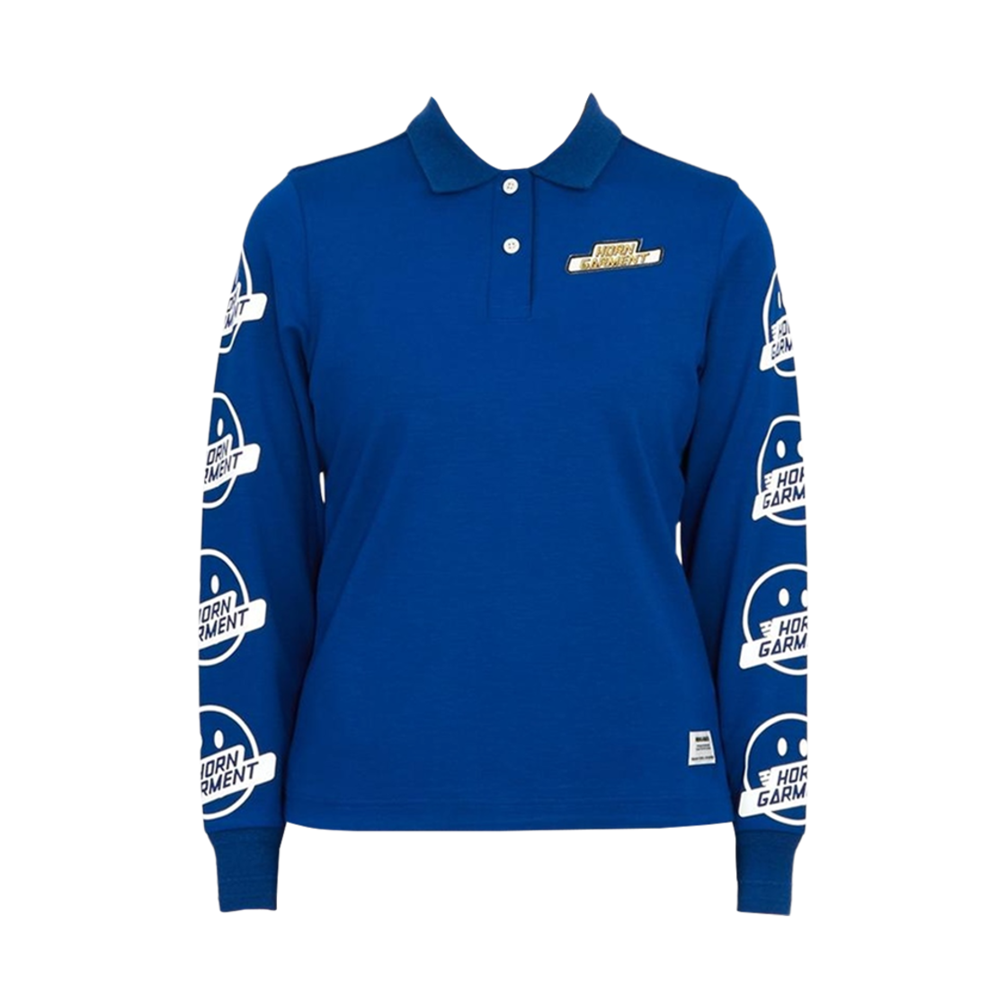 HCW-2C-AP51 (W) Horn Garment Golf Wear Gimme Long Sleeve Polo T-Shirt Navy