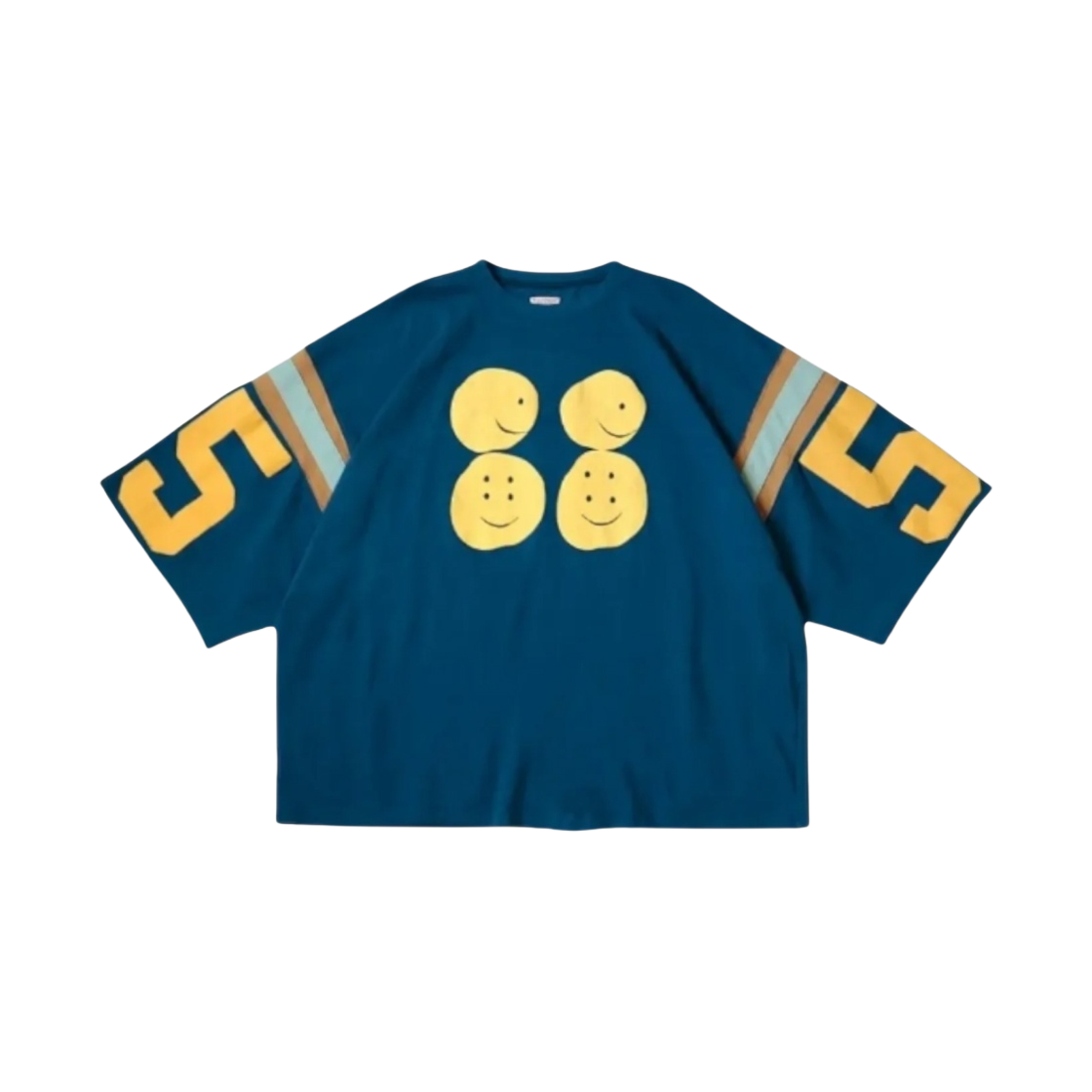 EK-1425SC Kapital Tenjiku Football Rainbowy Huge T-Shirt 55Pt Blue
