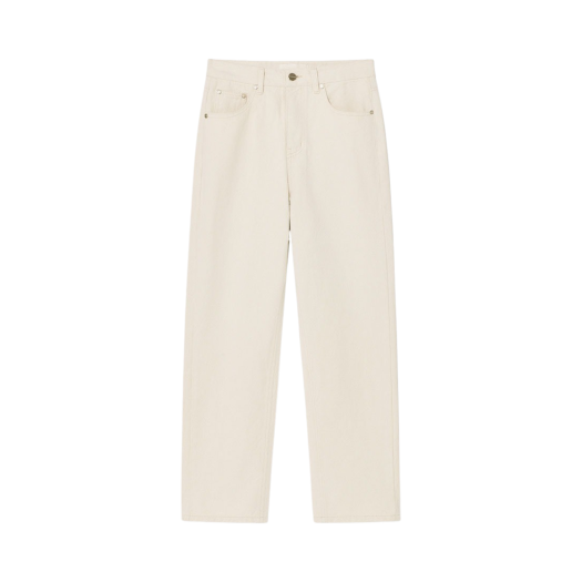 P0000EDT Kindersalmon Women Piqué Jeans Off White