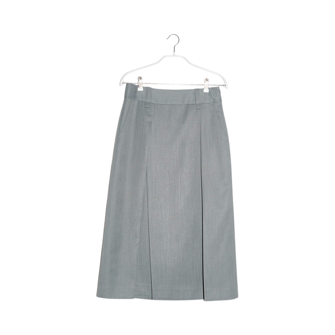 엔오르 우먼 클래식 플리츠 미디 스커트 그레이(Enor Women Classic Pleated Midi Skirt Grey)