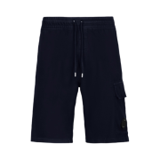 C.P. Company Light Fleece Shorts Total Eclipse Blue - 23SS