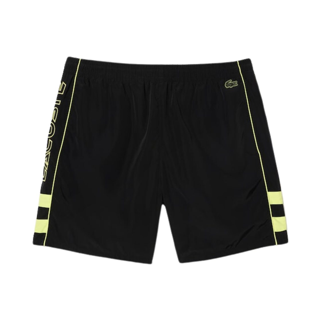 라코스테 액티브 디테일 우븐 쇼츠 블랙 플래쉬 옐로우(Lacoste Active Detail Woven Shorts Black Flashy Yellow) - 1