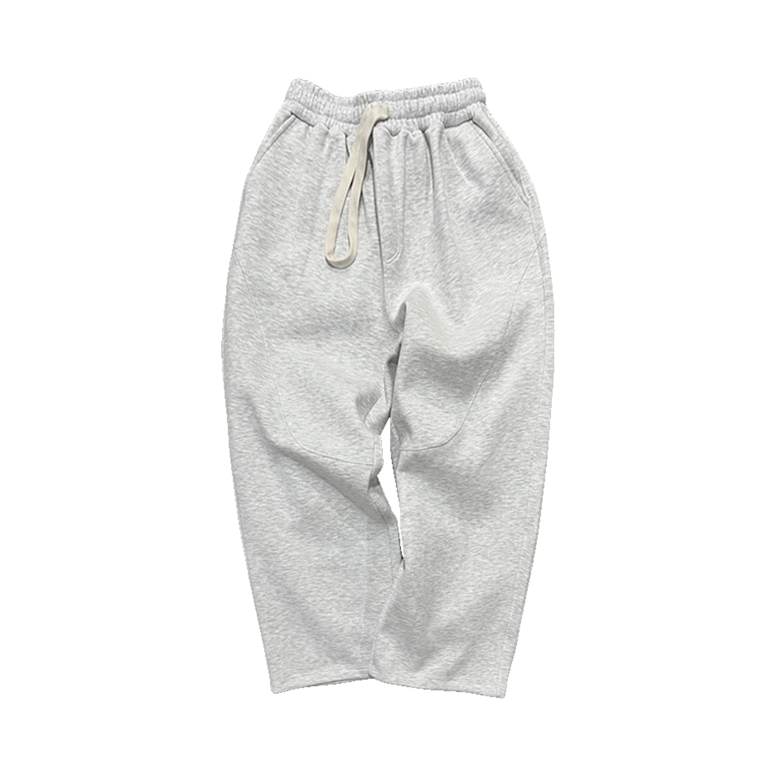UMCCM112LM Undermycar Mu.112 Original Logo Curve Line Stitch Bonded Sweat Pants Light Melange