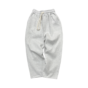 Undermycar Mu.112 Original Logo Curve Line Stitch Bonded Sweat Pants Light Melange