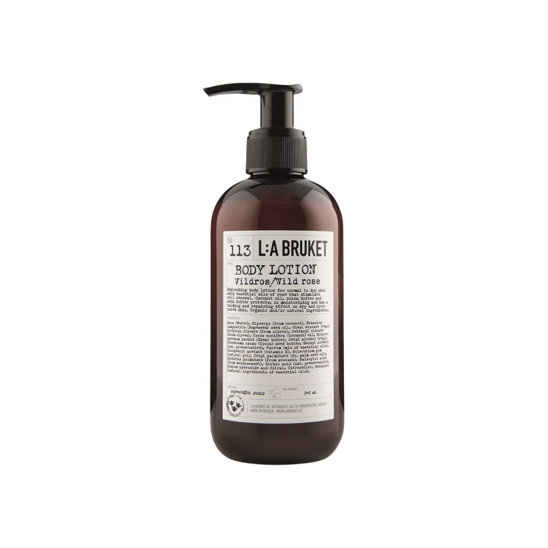 라부르켓 바디 로션 113 와일드 로즈 240ml(L:a Bruket Body Lotion 113 Wild Rose 240ml)