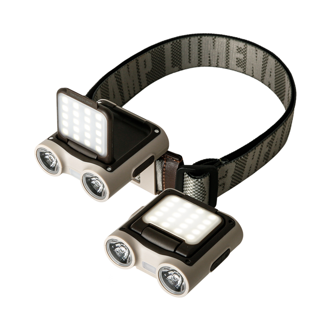 루메나 X3 LED 헤드 램프 & 캡 캡라이트 베이지(Lumena X3 LED Head Lamp & Cap Light Beige)