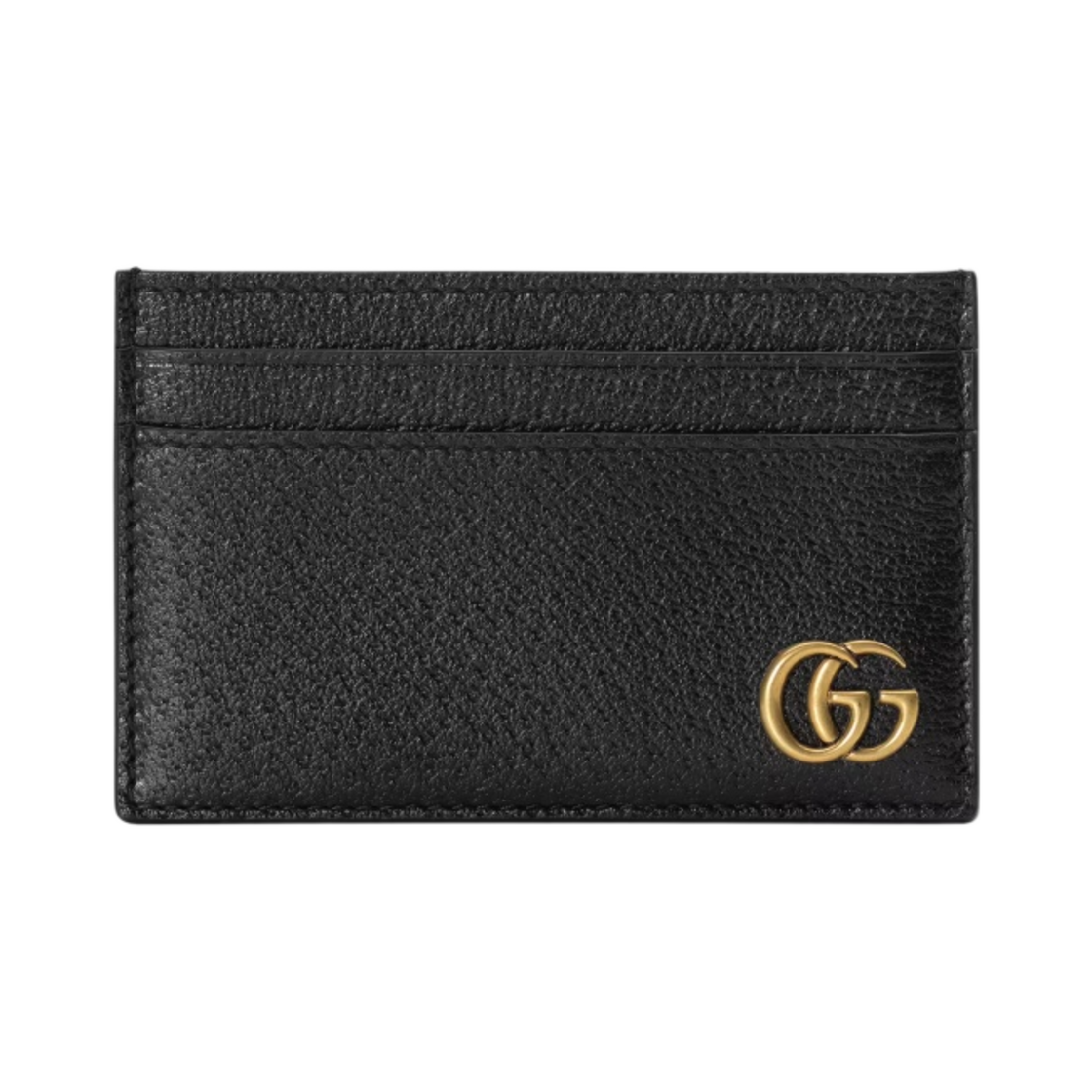 구찌 GG 마몽 레더 카드 케이스 블랙(Gucci GG Marmont Leather Card Case Black)