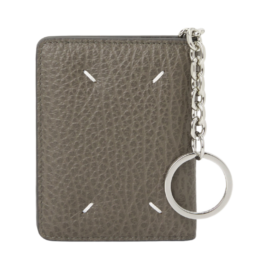 S56UI0128P4455T8031 Maison Margiela Key Ring Card Holder Wallet Gray Brown