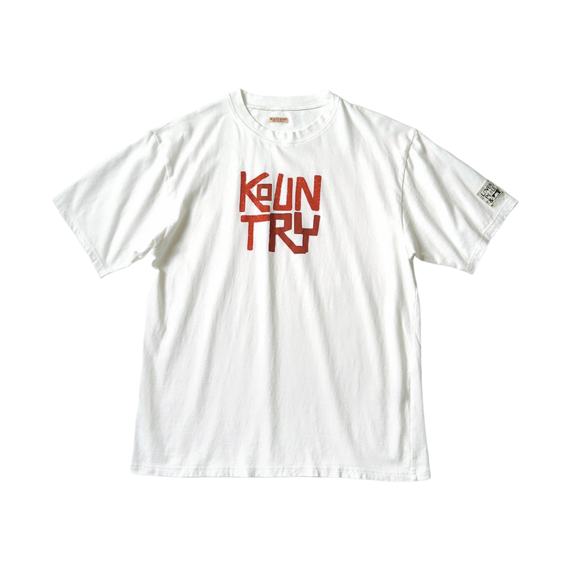 캐피탈 루키 크루 티셔츠 컨트리 패치 레드