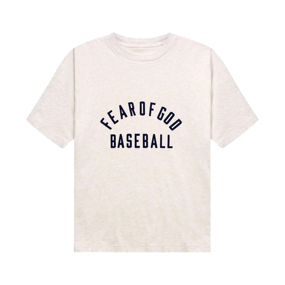 피어 오브 갓 베이스볼 티셔츠 크림 헤더 네이비(Fear of God Baseball T-Shirt Cream Heather Navy)