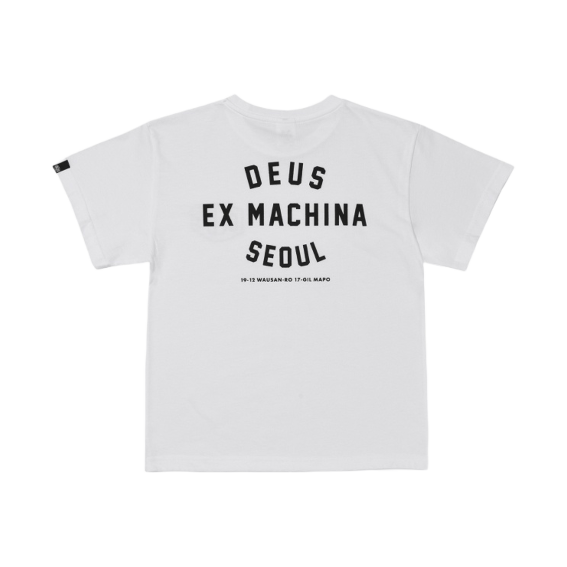 (키즈) 데우스 엑스 마키나 서울 컬리지 티셔츠 화이트((Kids) Deus Ex Machina College Seoul T-Shirt White)