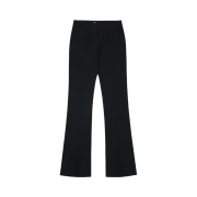 (W) Bohemian Seoul Basic Boots Cut Slacks Black