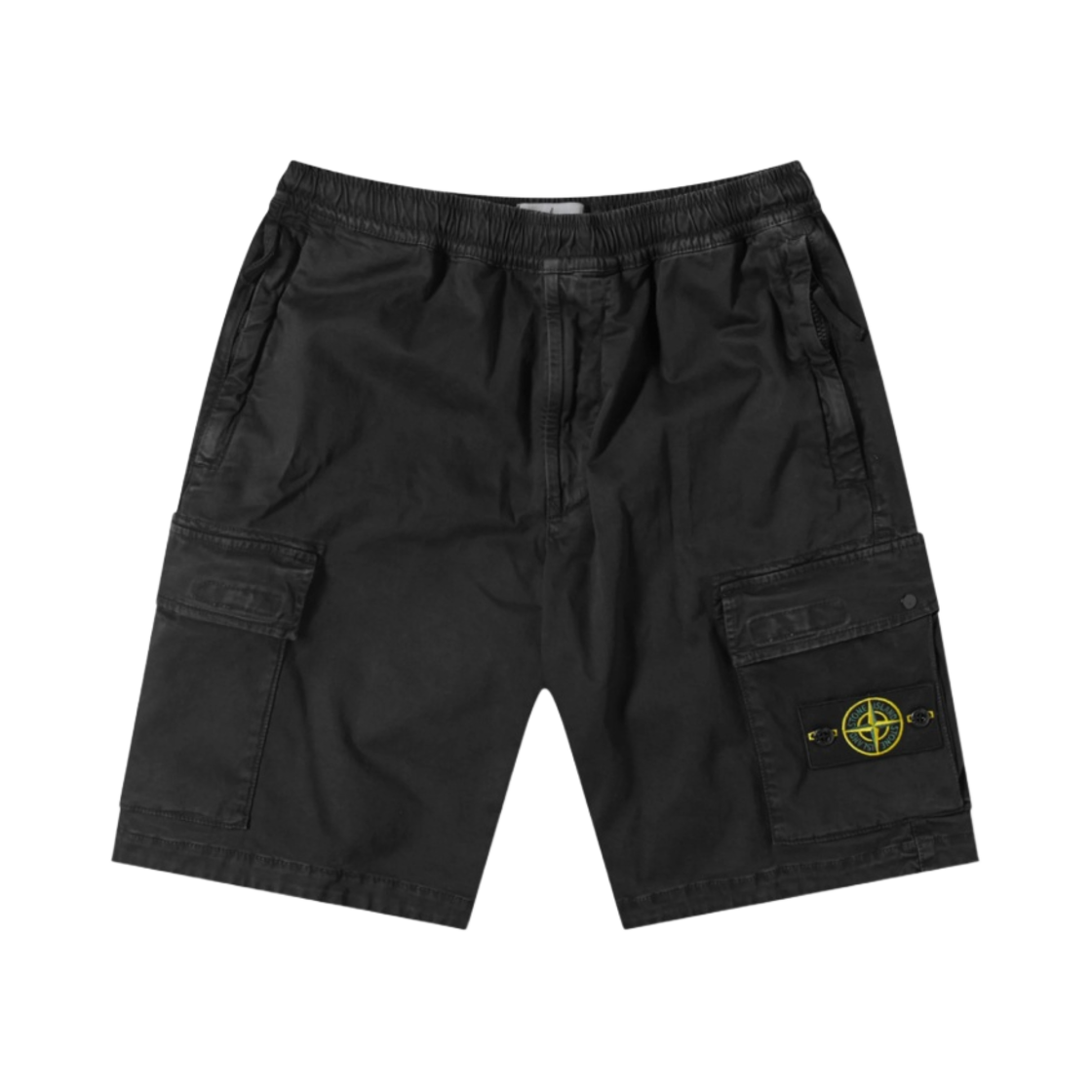 스톤 아일랜드 L0904 스트레치 캔버스 카고 쇼츠 블랙 - 21SS(Stone Island L0904 Stretch Canvas Cargo Shorts Black - 21SS) - 1