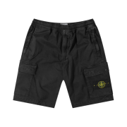 Stone Island L0904 Stretch Canvas Cargo Shorts Black - 21SS