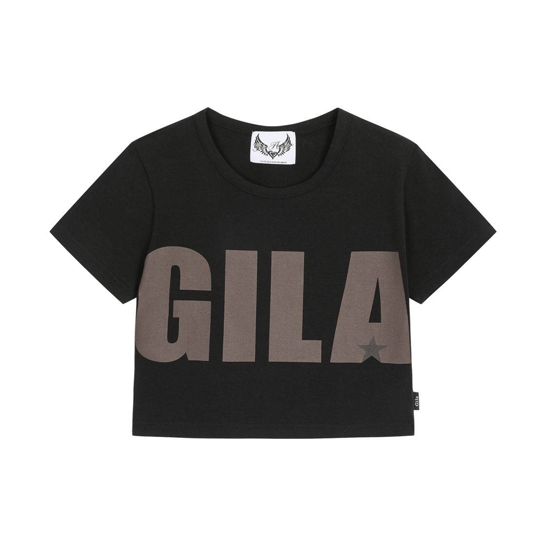 GL25SUTP03BK Gila Archive Bold Logo Crop Top Black