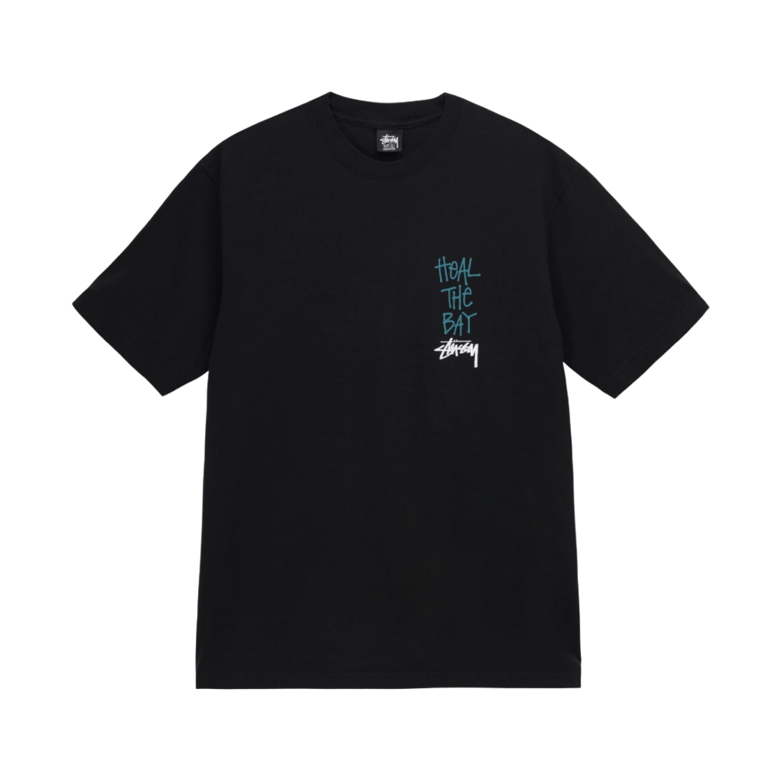 스투시 x 힐 더 베이 피그먼트 다이드 티셔츠 블랙(Stussy x Heal The Bay Pigment Dyed T-Shirt Black) - 2