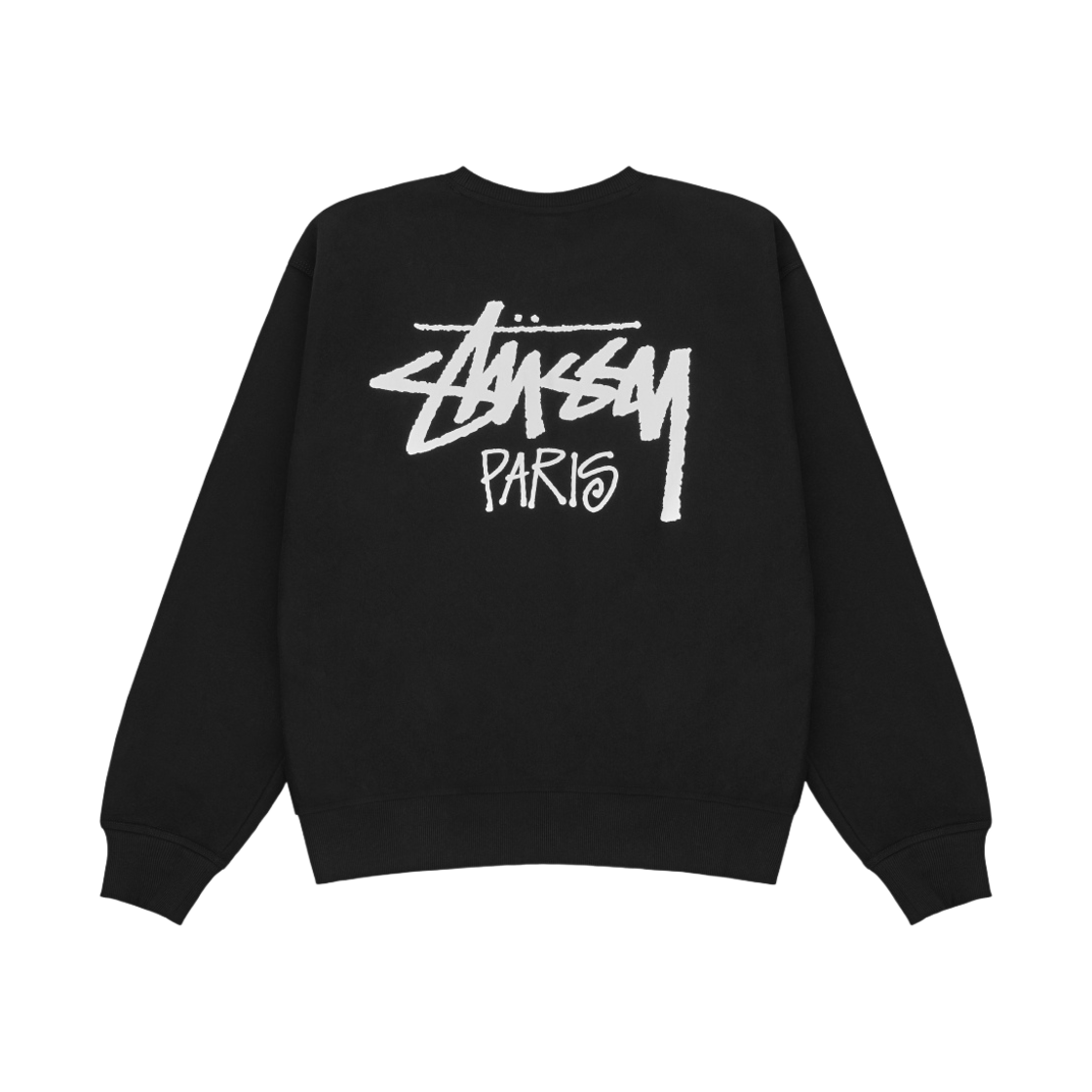스투시 스탁 파리 크루넥 블랙(Stussy Stock Paris Crew Black)