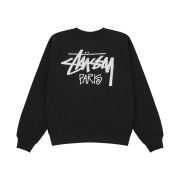 Stussy Stock Paris Crew Black