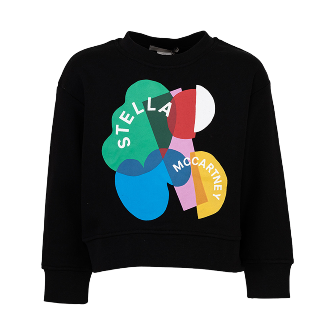 (키즈) 스텔라 맥카트니 로고 프린트 코튼 스웨트셔츠 블랙((Kids) Stella McCartney Logo Print Cotton Sweatshirt Black)
