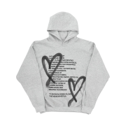 [KREAM 단독] The Museum Visitor Heart Sprayed Hoody Grey - 22PF