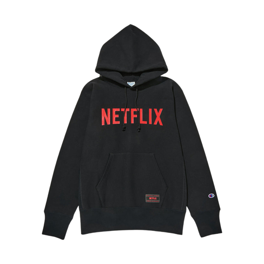 V.A 도쿄 x 넷플릭스 x 챔피온 스웨트 후드 014 넷플릭스 블랙(V.A Tokyo x Netflix x Champion Sweat Hoodie 014 Netflix Black)