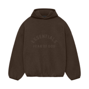 Essentials Nylon Fleece Hoodie Heather Wood Wood - 24SS