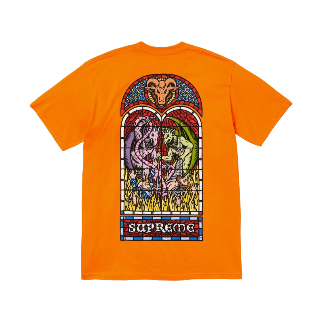 슈프림 워쉽 티셔츠 오렌지 - 23FW(Supreme Worship T-Shirt Orange - 23FW) - 1