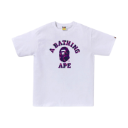 BAPE Color Camo College T-Shirt White Purple