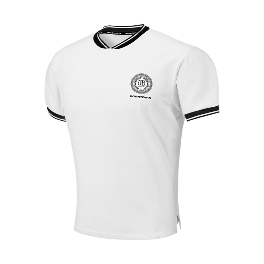 BF2MST387WH BORN TO WIN Heritage Emblem Drill Jersey White - 대표 이미지 #1
