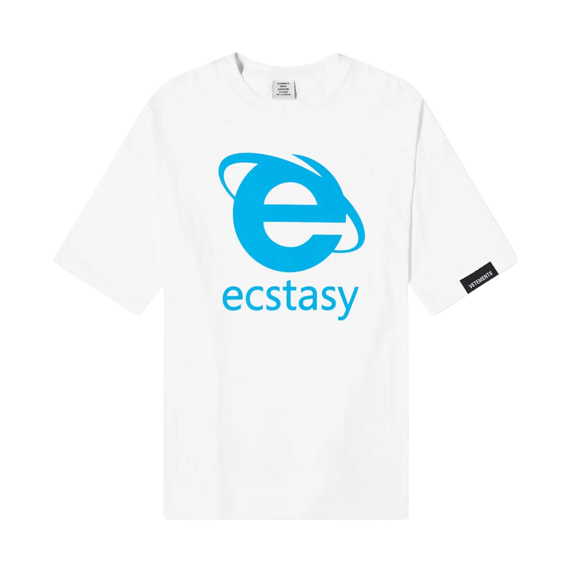 베트멍 엑스터시 오버사이즈 티셔츠 화이트(Vetements Ecstasy Oversized T-Shirt White)