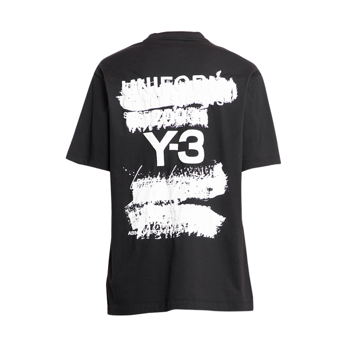 JN4879 Y-3 Graphic Short Sleeve T-Shirt Black