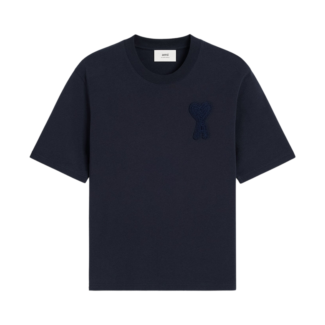 아미 톤온톤 하트 로고 오가닉 코튼 저지 티셔츠 네이비 블루(AMI de Coeur Oragnic Cotton Jersey T-Shirt Navy Blue)