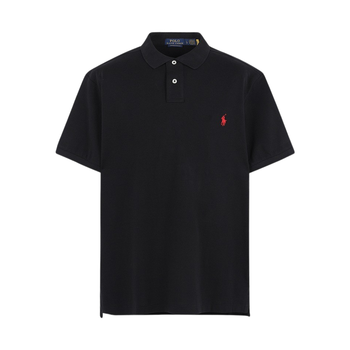 폴로 랄프 로렌 커스텀 슬림핏 메시 폴로 셔츠 블랙(Polo Ralph Lauren Custom Slim Fit Mesh Polo Shirt Black)