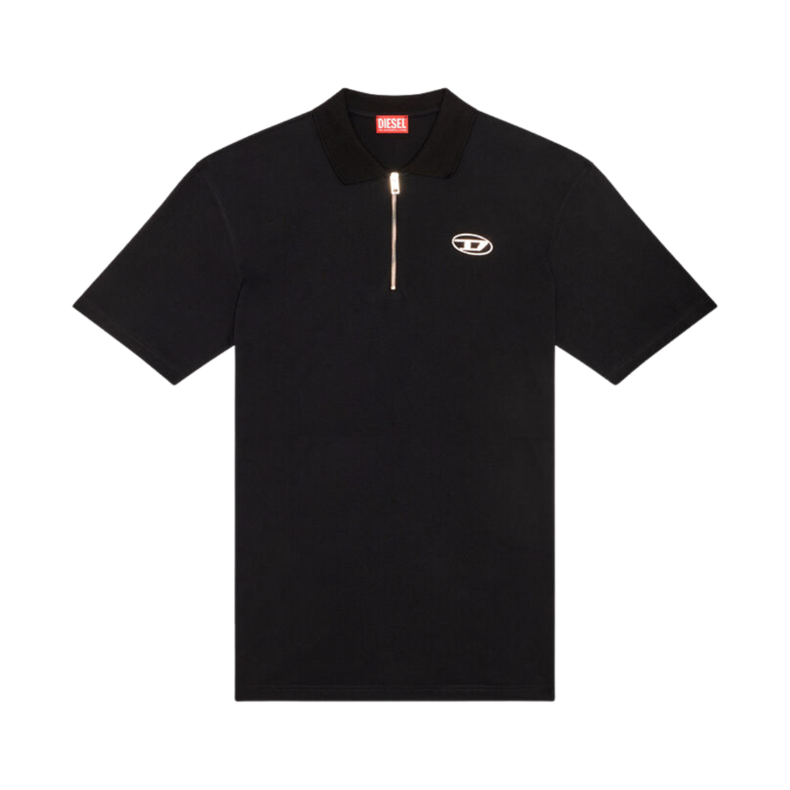 디젤 폴로 셔츠 하프 집업 블랙(Diesel Polo Shirt with Half Zip Black) - 1
