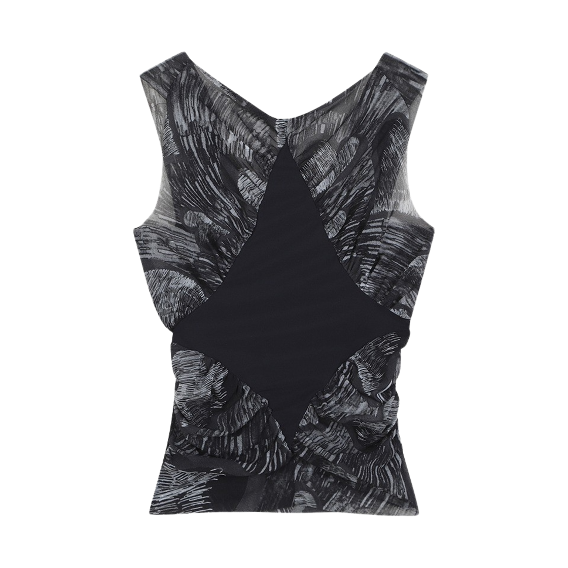 KW4ATSSPC09BK Paula Canovas Del Vas Women Diamond Mesh Top Black Black