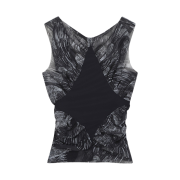 Paula Canovas Del Vas Women Diamond Mesh Top Black Black