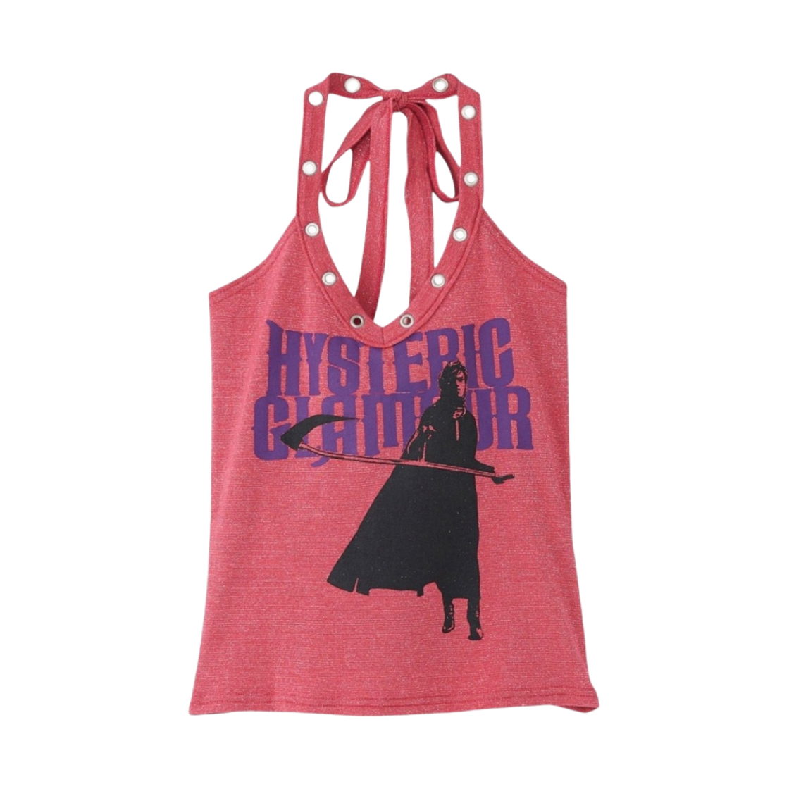 (W) 히스테릭 글래머 시클 걸 홀터넥 핑크((W) Hysteric Glamour Sickle Girl Halterneck Pink) - 1