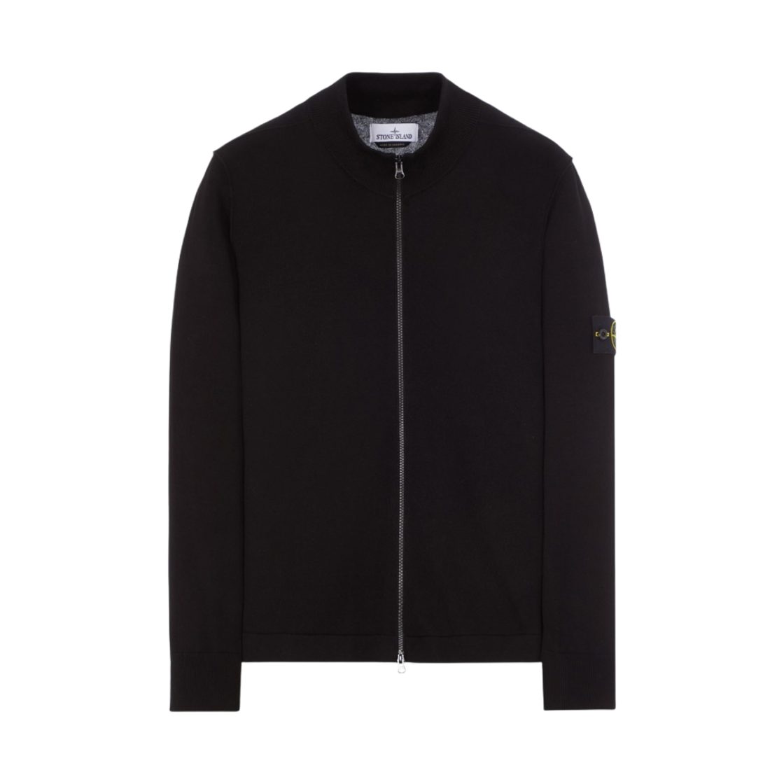 스톤 아일랜드 542B2 소프트 코튼 하프 집 니트 블랙 - 23SS(Stone Island 542B2 Half Zip Knit in Soft Cotton Black - 23SS) - 1