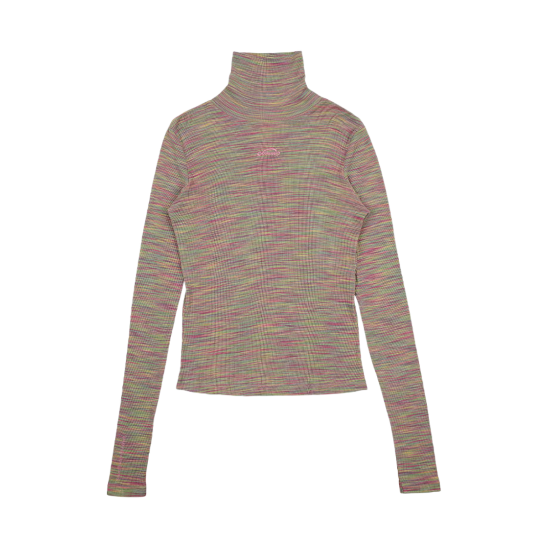 오브콜스와이낫 드림 스파클링 하이넥 롱슬리브 탑 핑크