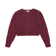 Amomento Women New Grandma Cardigan Wine - 24FW