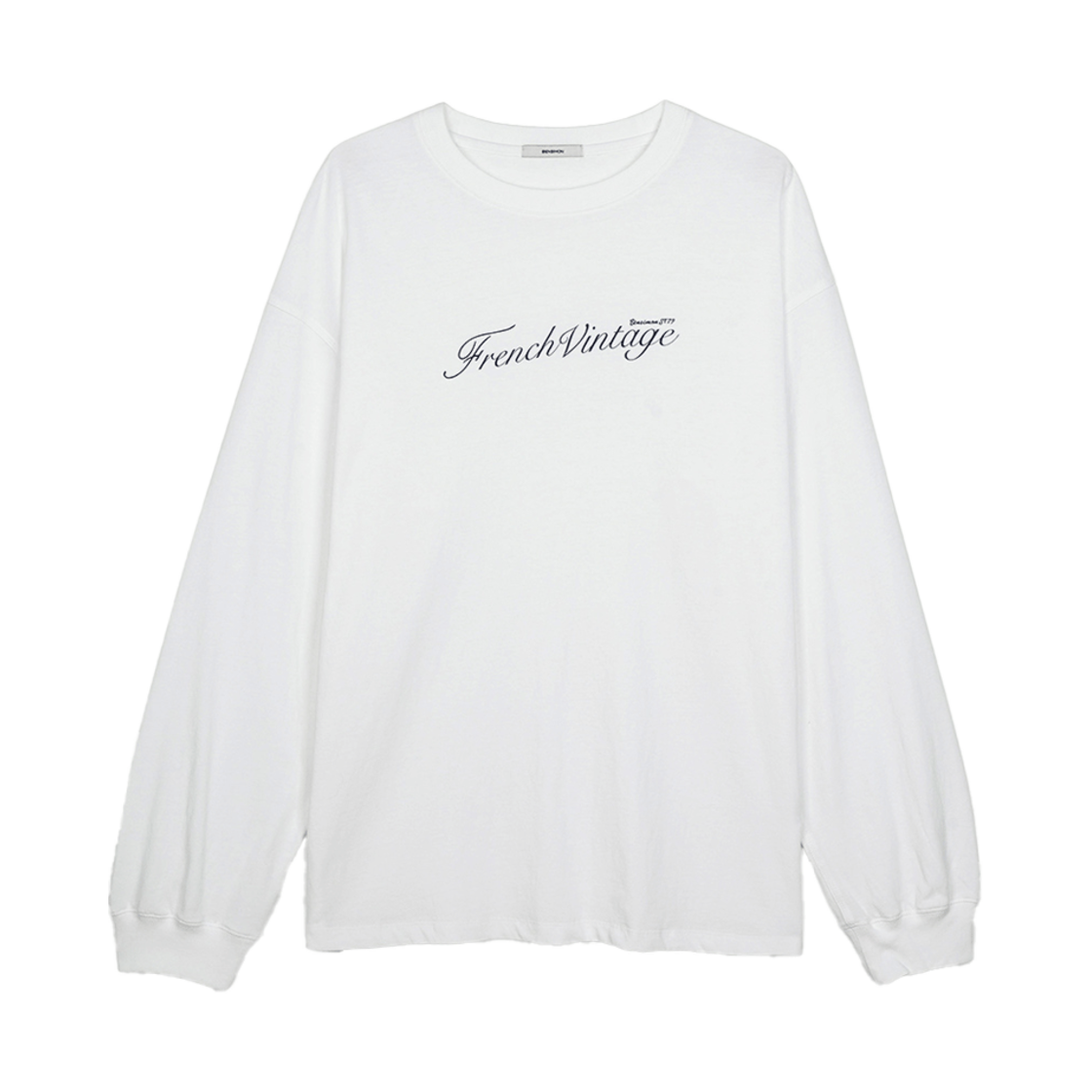 벤시몽 오버핏 롱슬리브 티셔츠 화이트(Bensimon Over Fit Longsleeve T-Shirt White)