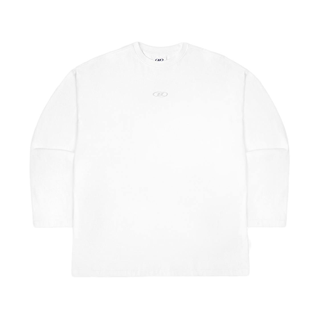BF3MLT205WH BORN TO WIN Silver B Over Fit Longsleeve White