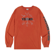 Thevinylhouse Western Saloon LS T-Shirt Orange
