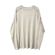 Ignota Core:8 Washed Long Sleeve T-Shirt Light Beige