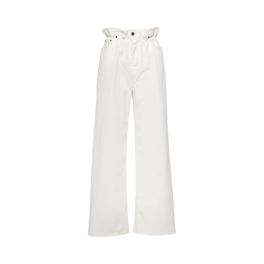 (W) 미우 미우 데님 팬츠 화이트((W) Miu Miu Denim Pants White) - 1